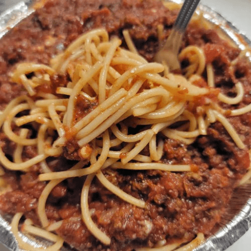 Kid's Spaghetti with Meat Sauce.