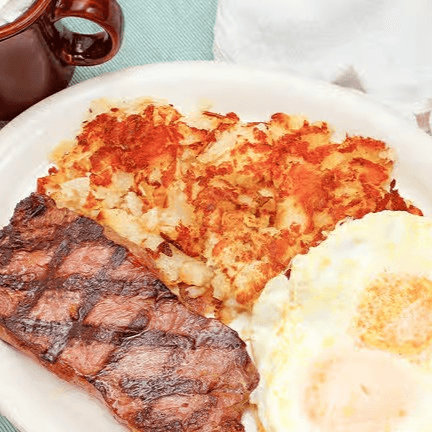 New York Steak & Eggs.