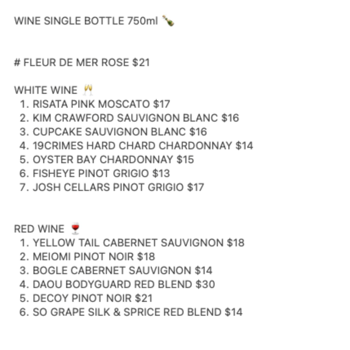 Wine Single Bottle 🍾