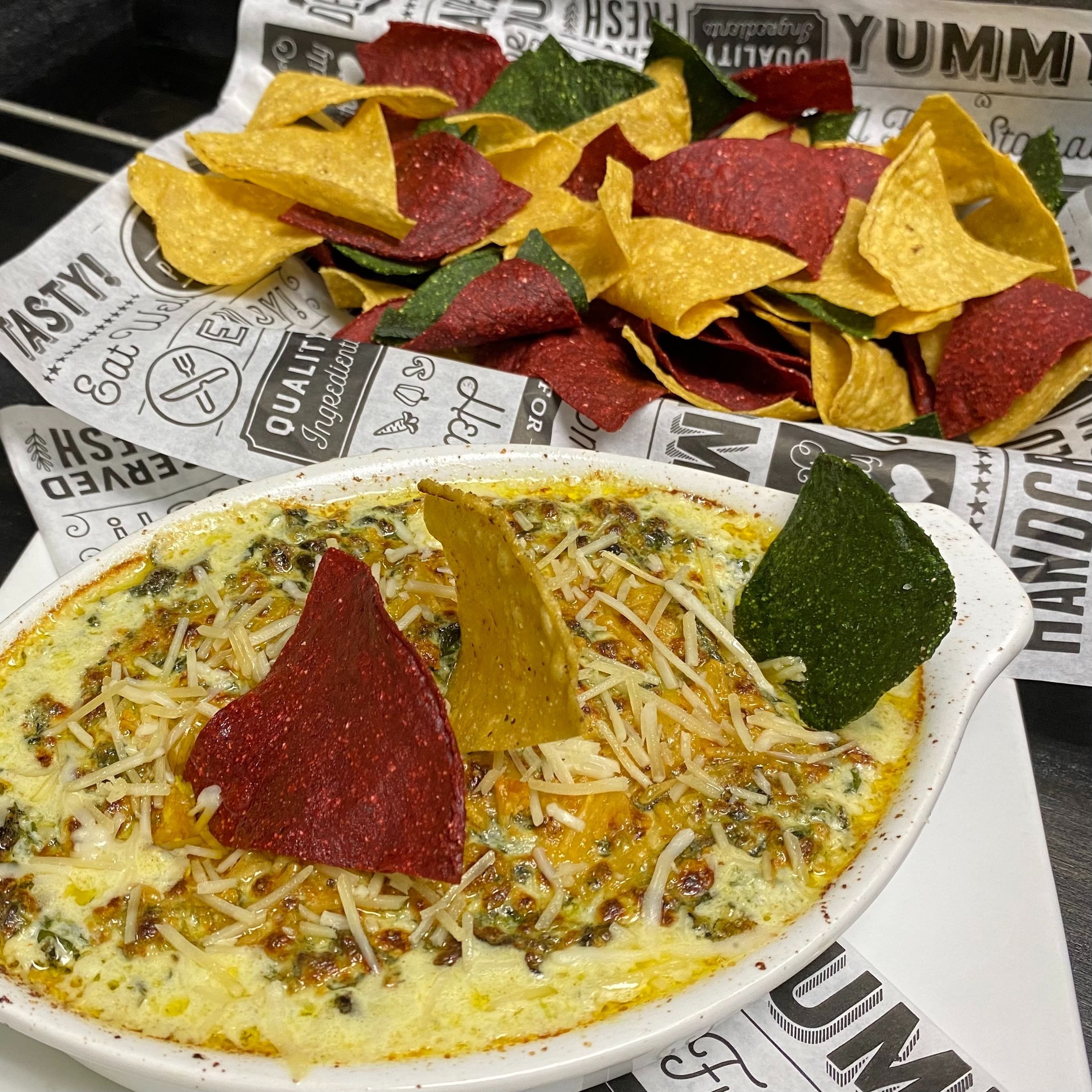 Spinach & cheese dip.