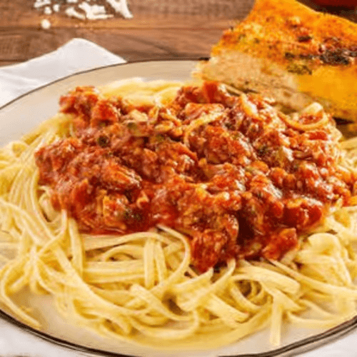 Meat Sauce Pasta.
