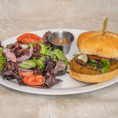 Vegan Veggie Burger.