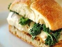 Grilled Chicken, Fresh Mozzarella & Broccoli Rabe on Semolina Sub.