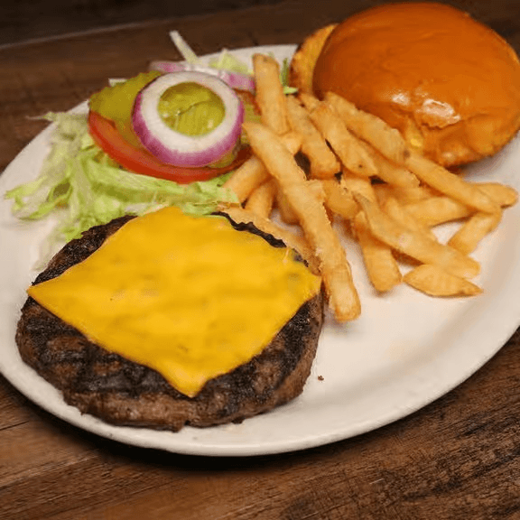 Wolfies Cheese Burger Lunch.