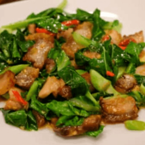 Chinese Broccoli with Pork Belly.