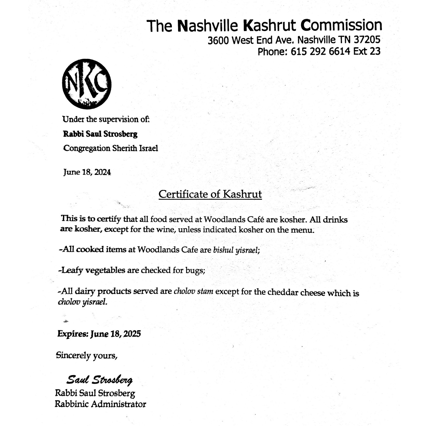 Kosher Certified