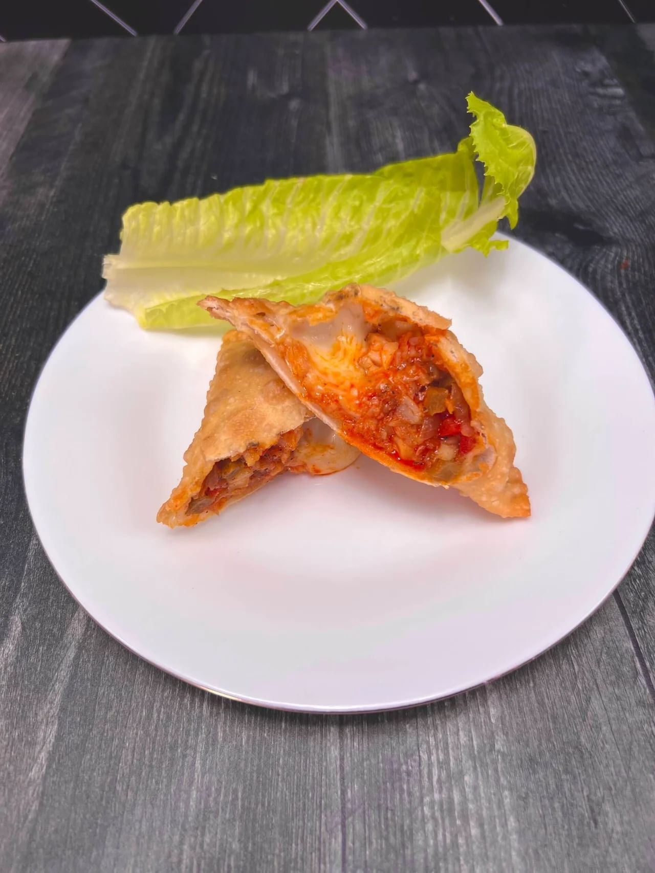 Shrimp And Peppers Empanada.