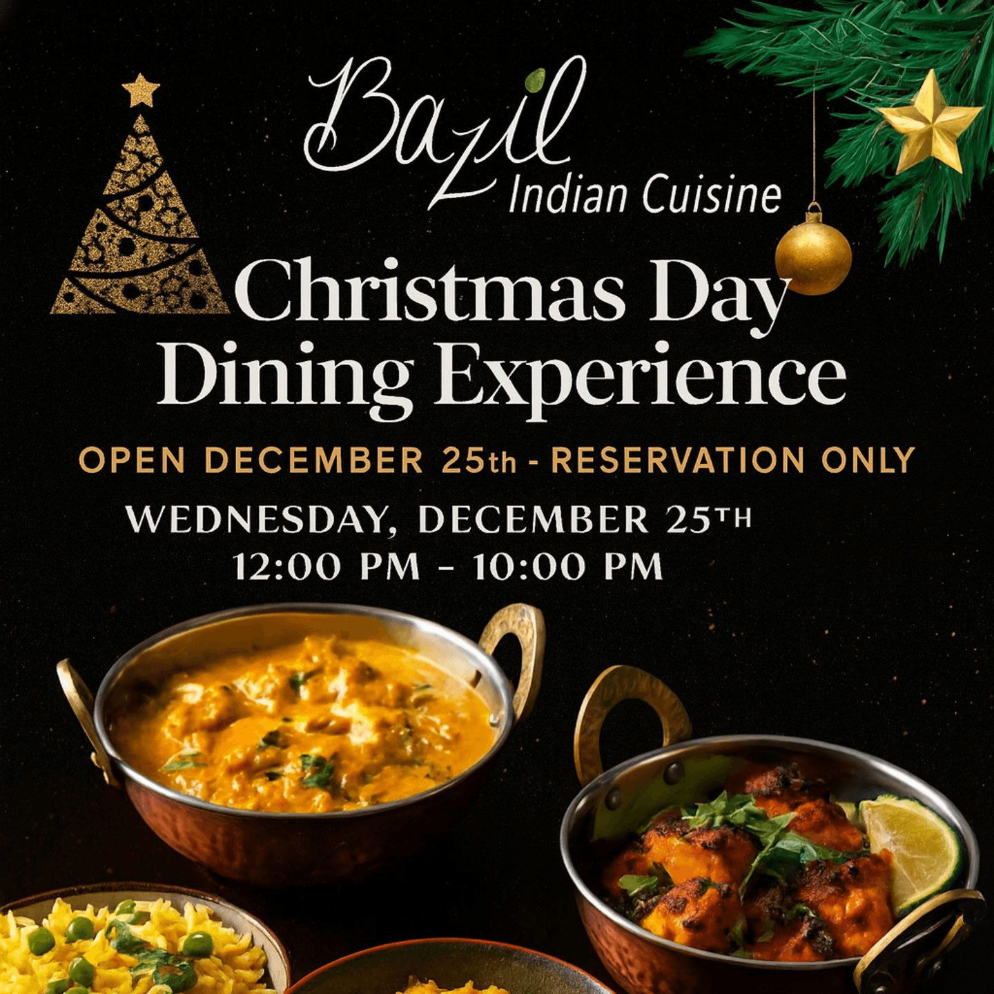 Christmas Day Reservations Now Open!