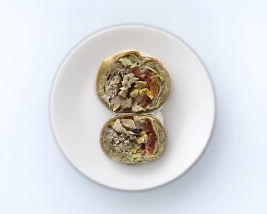 Chicken Hummus Wrap.