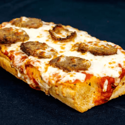 Sausage Garlic Bread Pizza.
