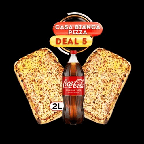 2 Party Size Cheese Pizzas & 2 Liter Soda.