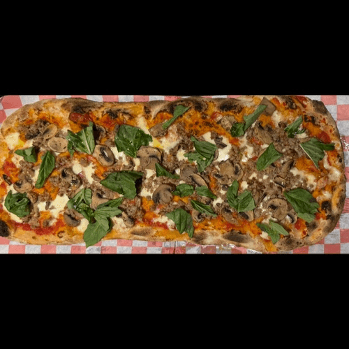 Funghi E Salsiccia Pizza (2 Ft. Pala).