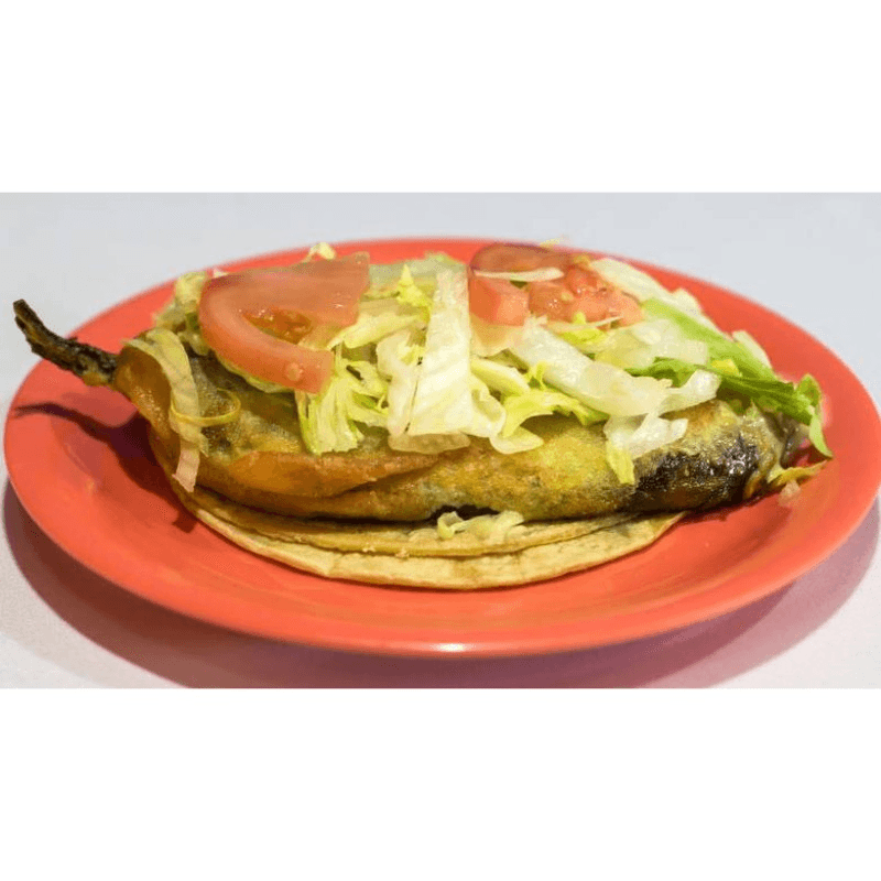 Chile relleno taco.