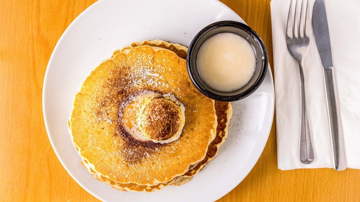 Cinnamon Swirl Pancakes.