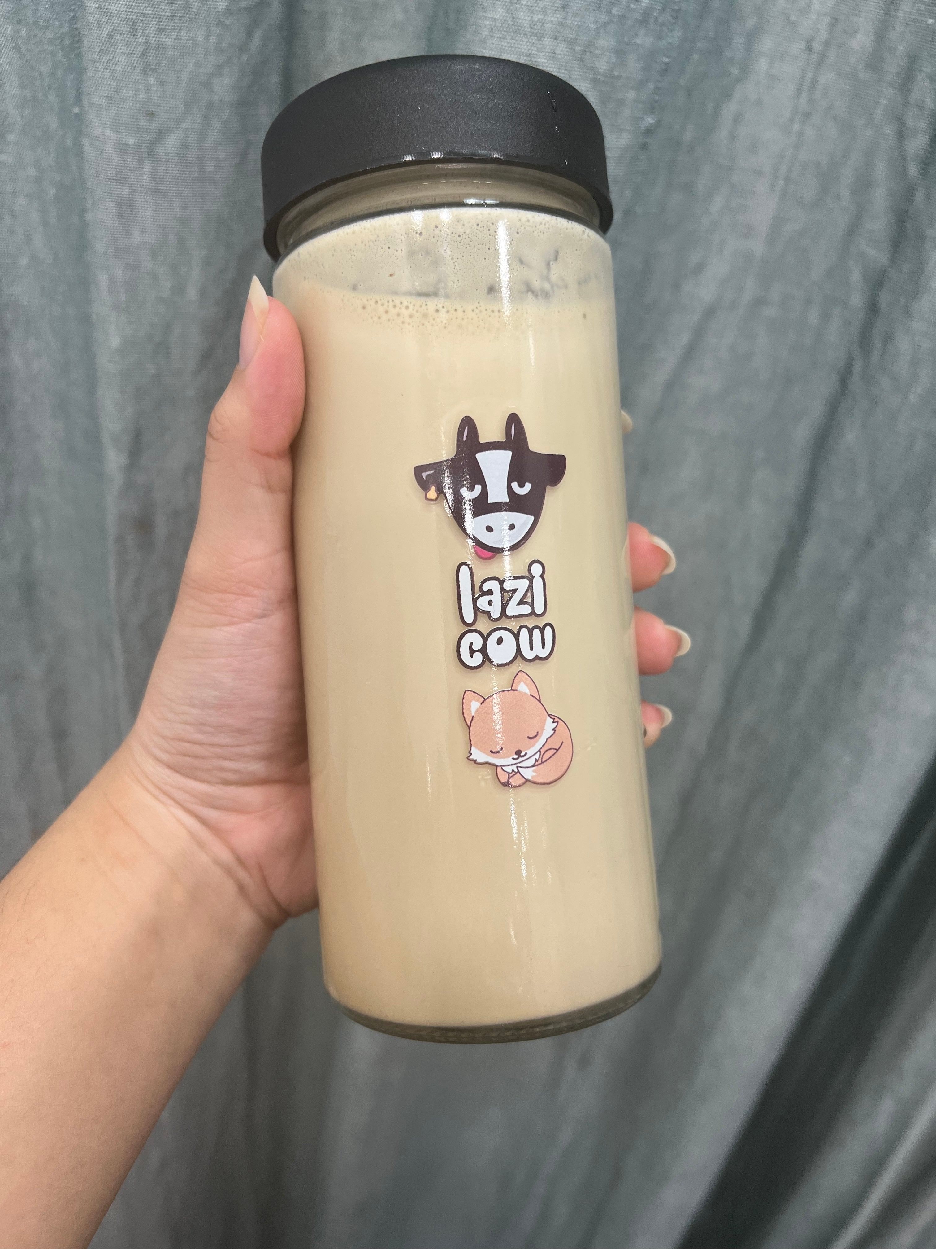 Lazi Cow Style GMT | Boba & Egg Pudding.