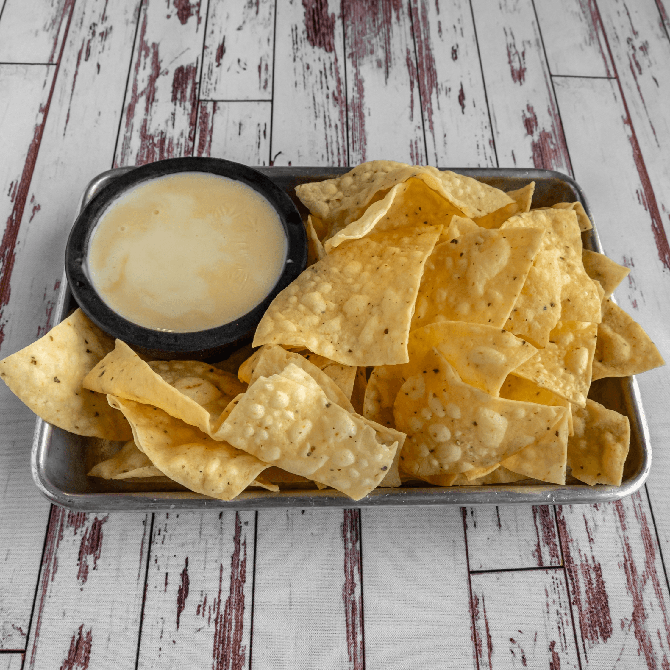 Cheese Dip & Chips.
