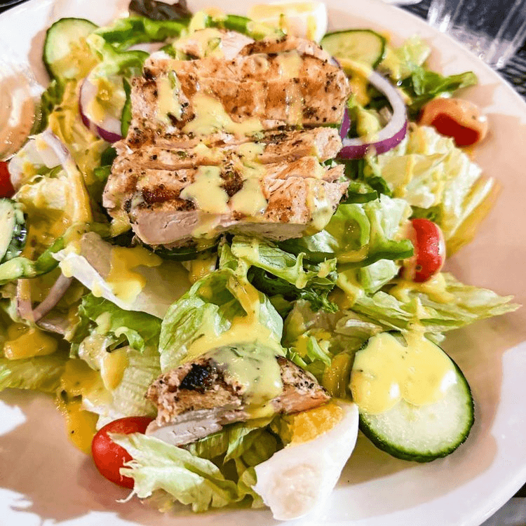 Grilled Chicken Caesar Salad.