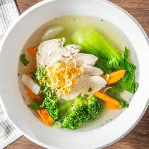 Chicken Rice Noodle Soup.