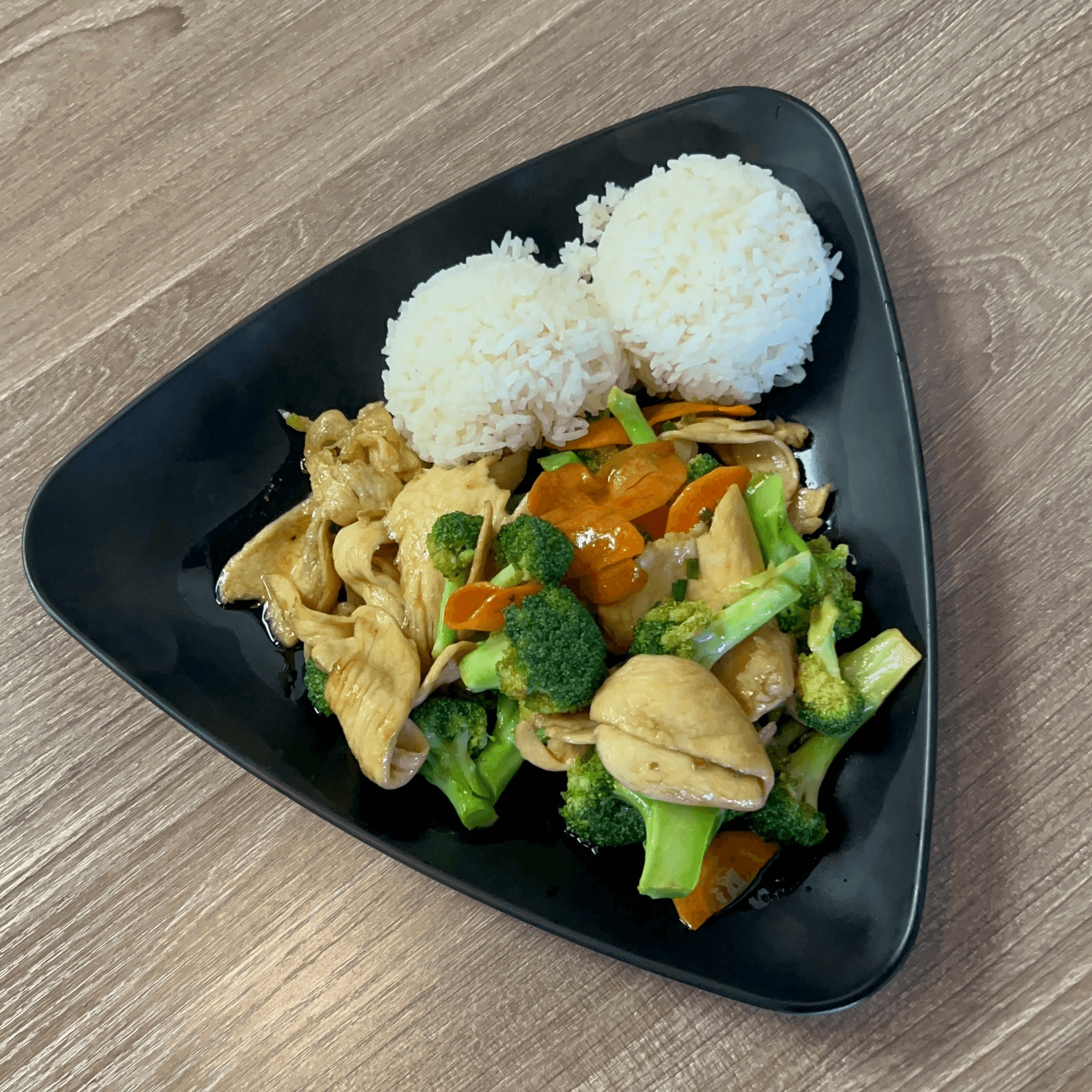 CS7. Broccoli Stir-Fried - Stean Rice.