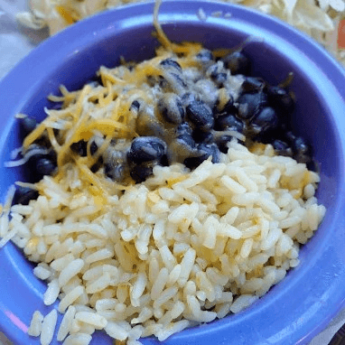 Black Beans or Refried Beans.