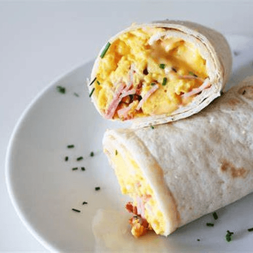 11) Bacon, Egg & Cheese Wrap with Fries: 