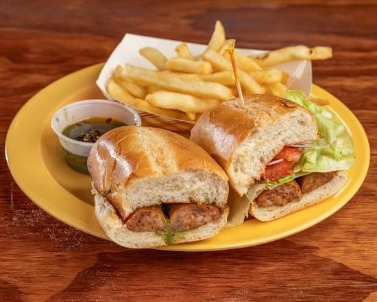 Choripan / Argentinian Sausage.