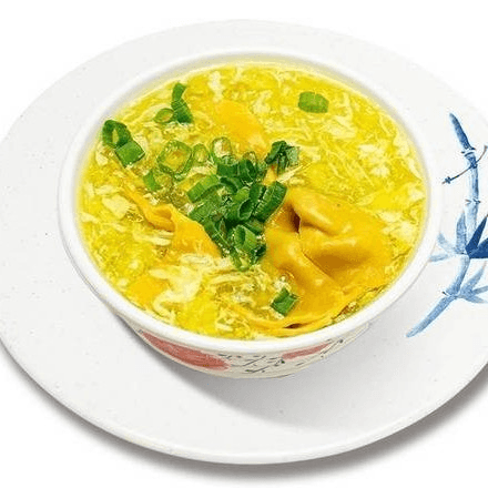 Wonton with egg drop soup.