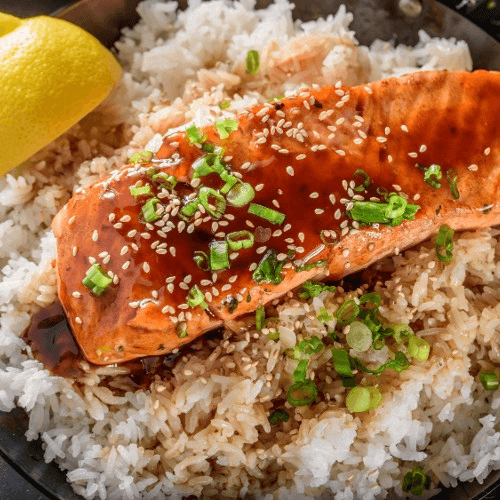 Salmon Teriyaki Rice Bowl