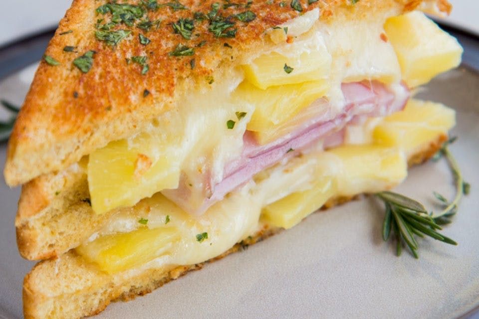 Hawaiian Grilled Cheese Sandwich.