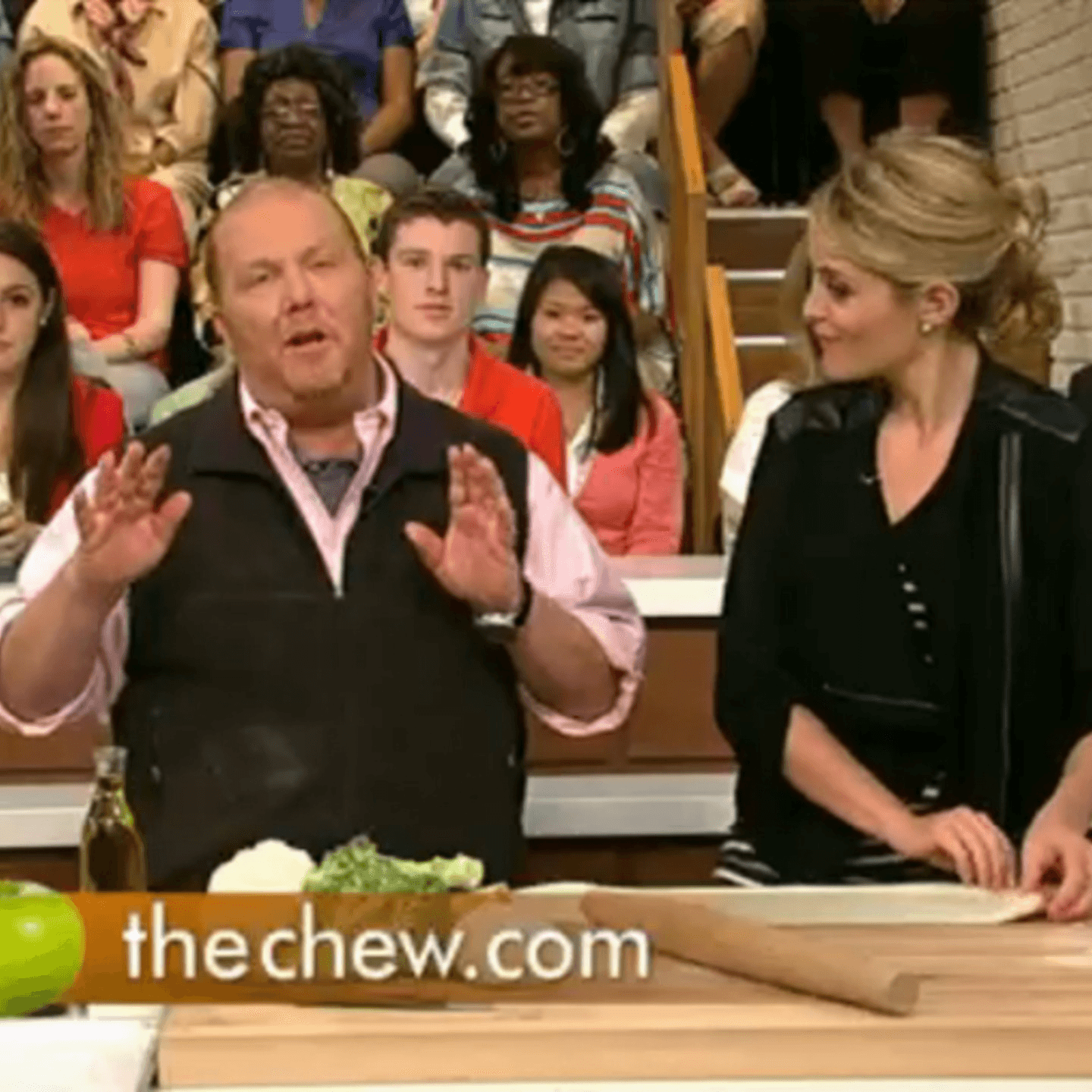 Mario Batali makes a stromboli on ABC