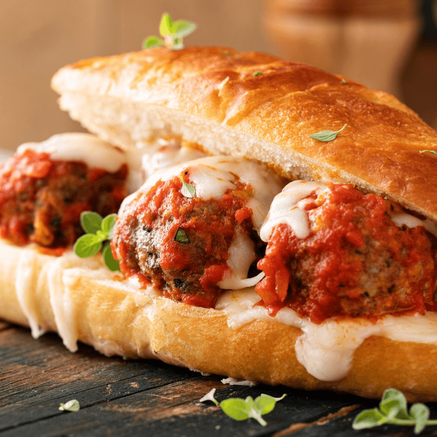Meatball Sandwich With Fries (Sandwich).