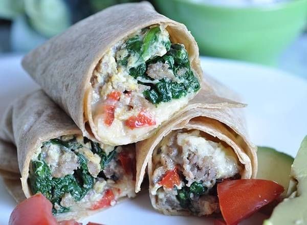 SKINNY BURRITO WITH HOME FRIES.