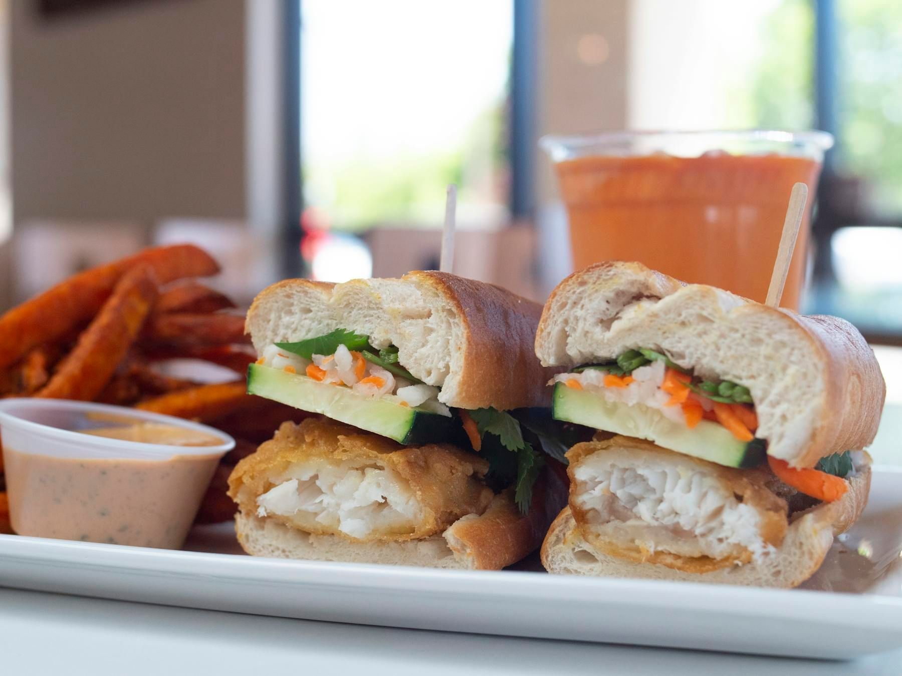 Fried Fish Po-Boy Banh Mi.