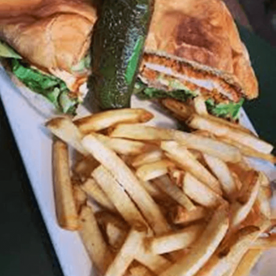 Torta Milanesa, Fries and Drink.