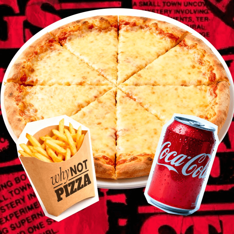 Stranger Things - Cheese Pizza 12" + Fries + Can Soda.