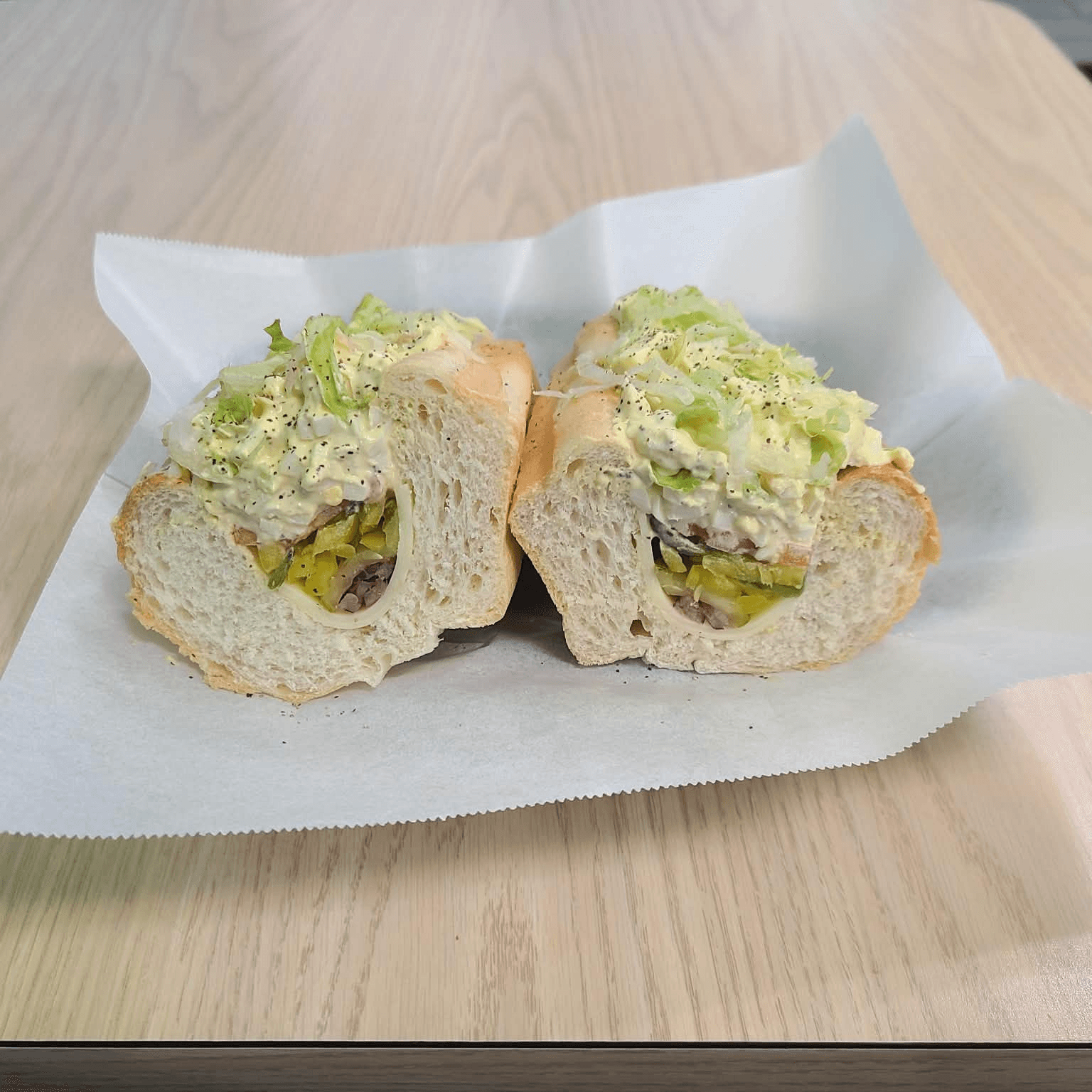 #14 Egg Salad And Provolone Hoagie.