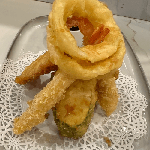 Tempura Shrimps and Vegetables.