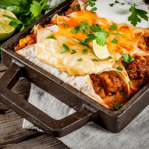 Sizzling Enchiladas.