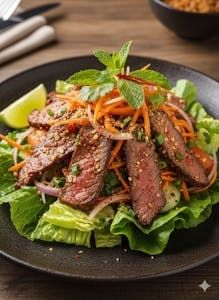 Nam Tok Beef Salad.