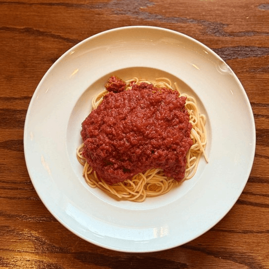 Spaghetti with Meat Sauce Pasta.