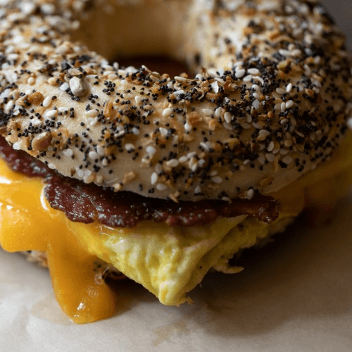 Egg, Meat and Cheese Sammie.