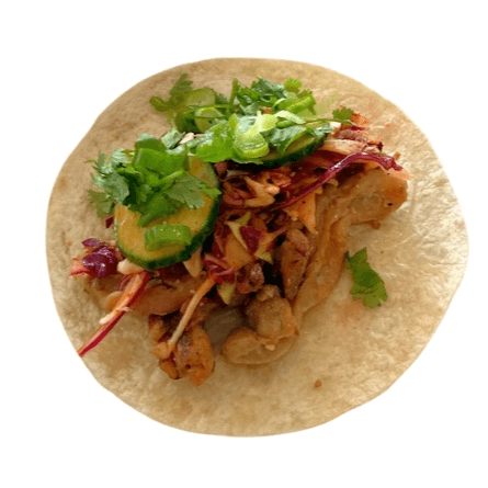 Flame Grilled Chicken Korean Fusion Taco.