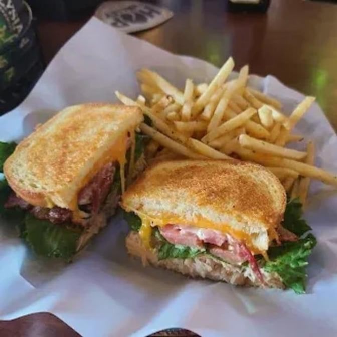 Turkey Bacon Melt Sandwich.