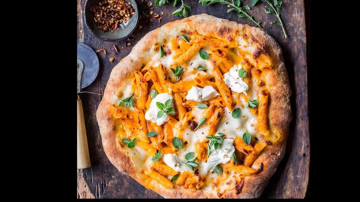 Penne Vodka Pizza.