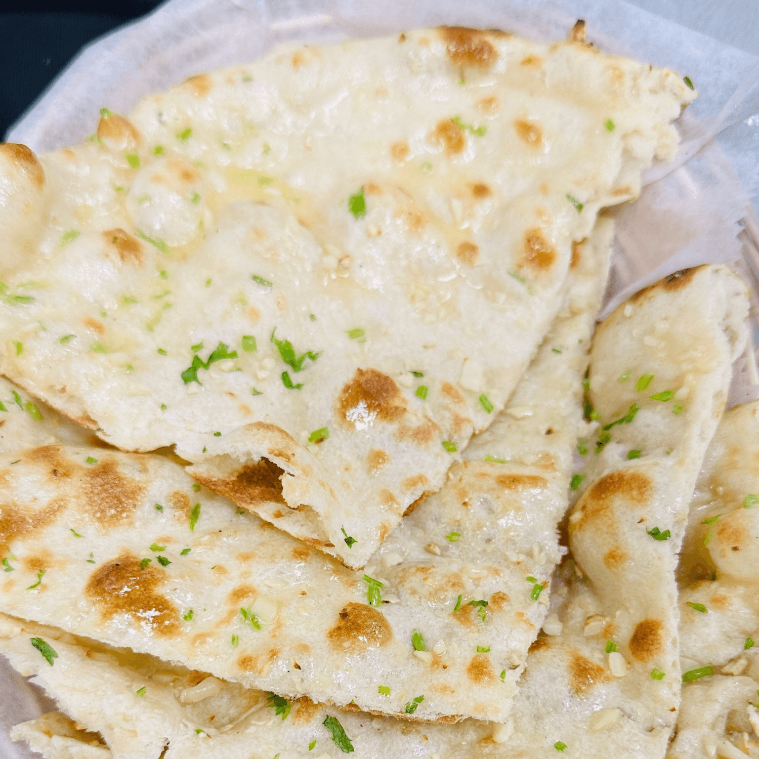 Butter/garlic naan.