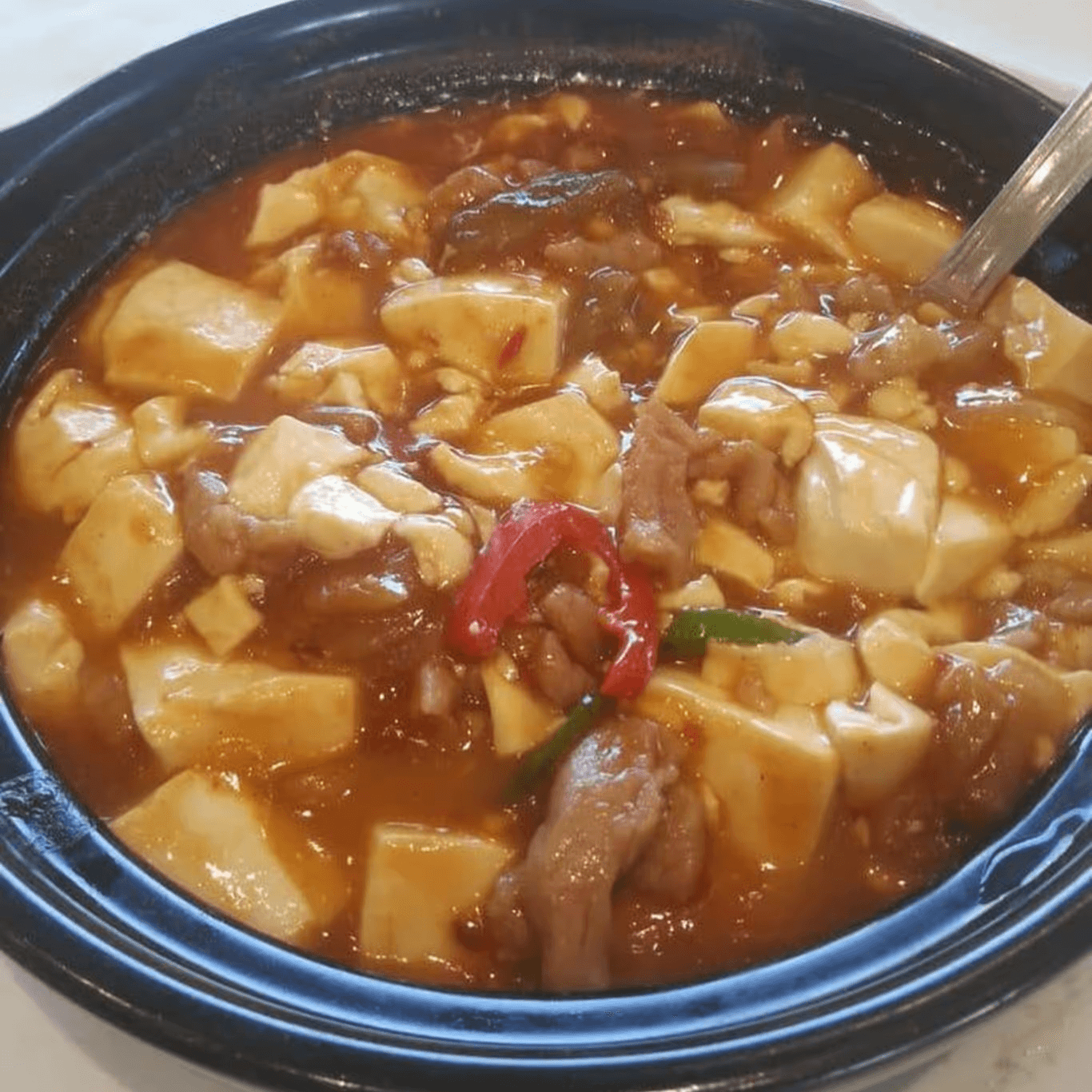 Diced Seafood Mao Pao Tofu / 海鲜麻婆豆腐煲.