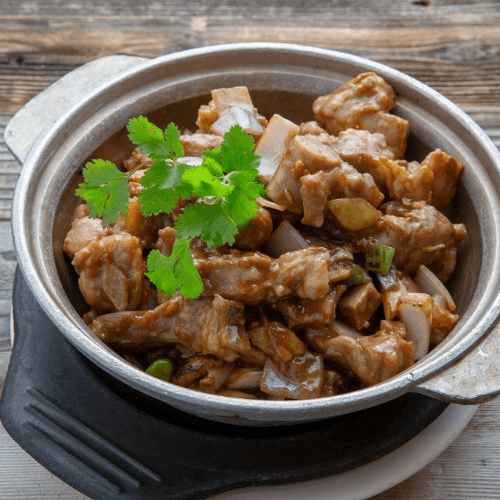 H14 Pork Ribs with Garlic and Soybean Sauce Hot Pot 黃豆醬香蒜 子排骨煲