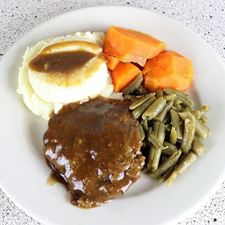 Hamburger Steak Dinner w/3 sides.