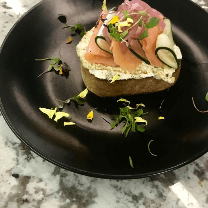 Smoked Salmon Toast.