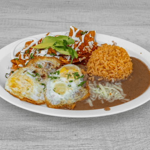 CHILAQUILES WITH EGGS.